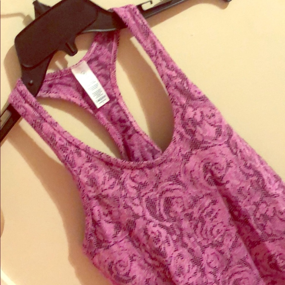 Ivivva purple floral racerback EUC size 14